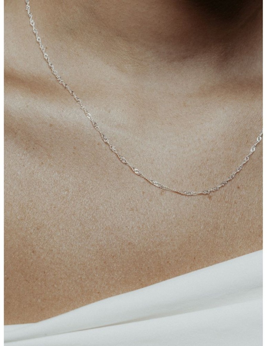 Collares amaloa | Cadena Plata Enroscada