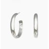 Pendientes amaloa | Pendientes Aro Plata Semicirculo