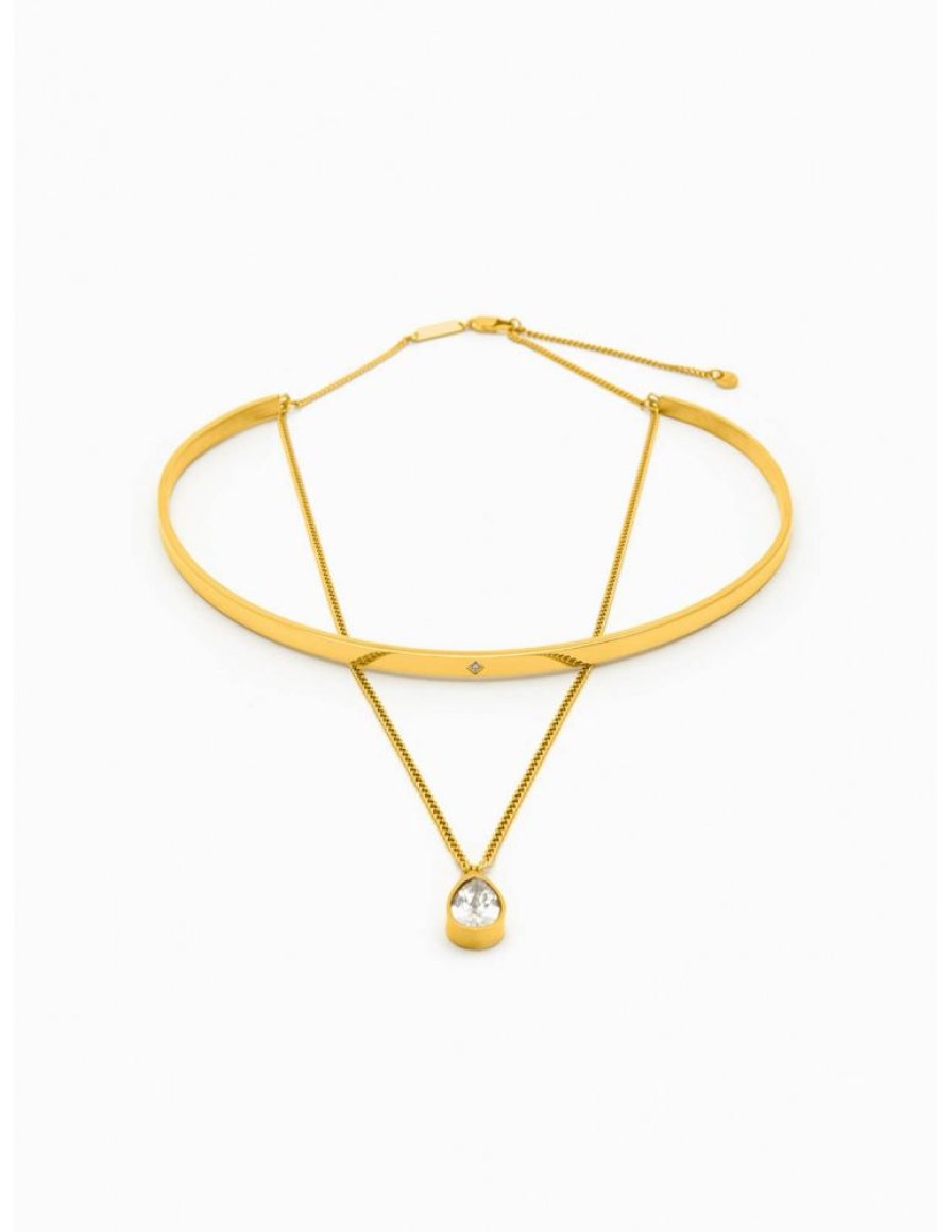 Collares amaloa | Choker Rigido Con Gota